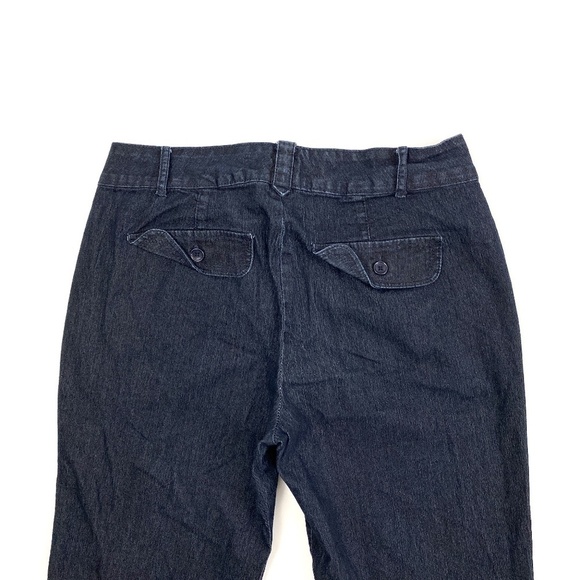 Gloria Vanderbilt Brielle Cuffed Capri Women's size 8 Dark Wash Blue Denim Jeans - Picture 2 of 4